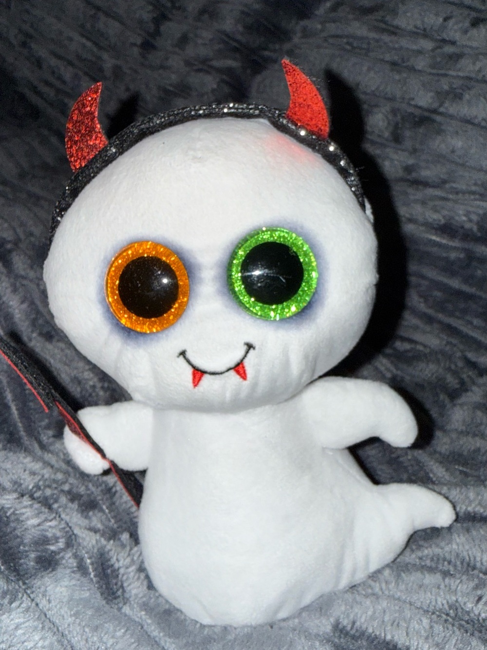 TY Beanie Boos - TRICKY the Halloween Ghost w/ Devil Horns [6 inch]